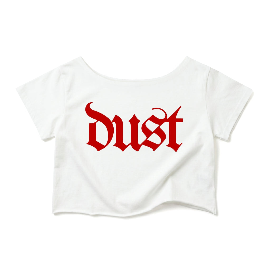 Cropped Off-Shoulder Logo Top