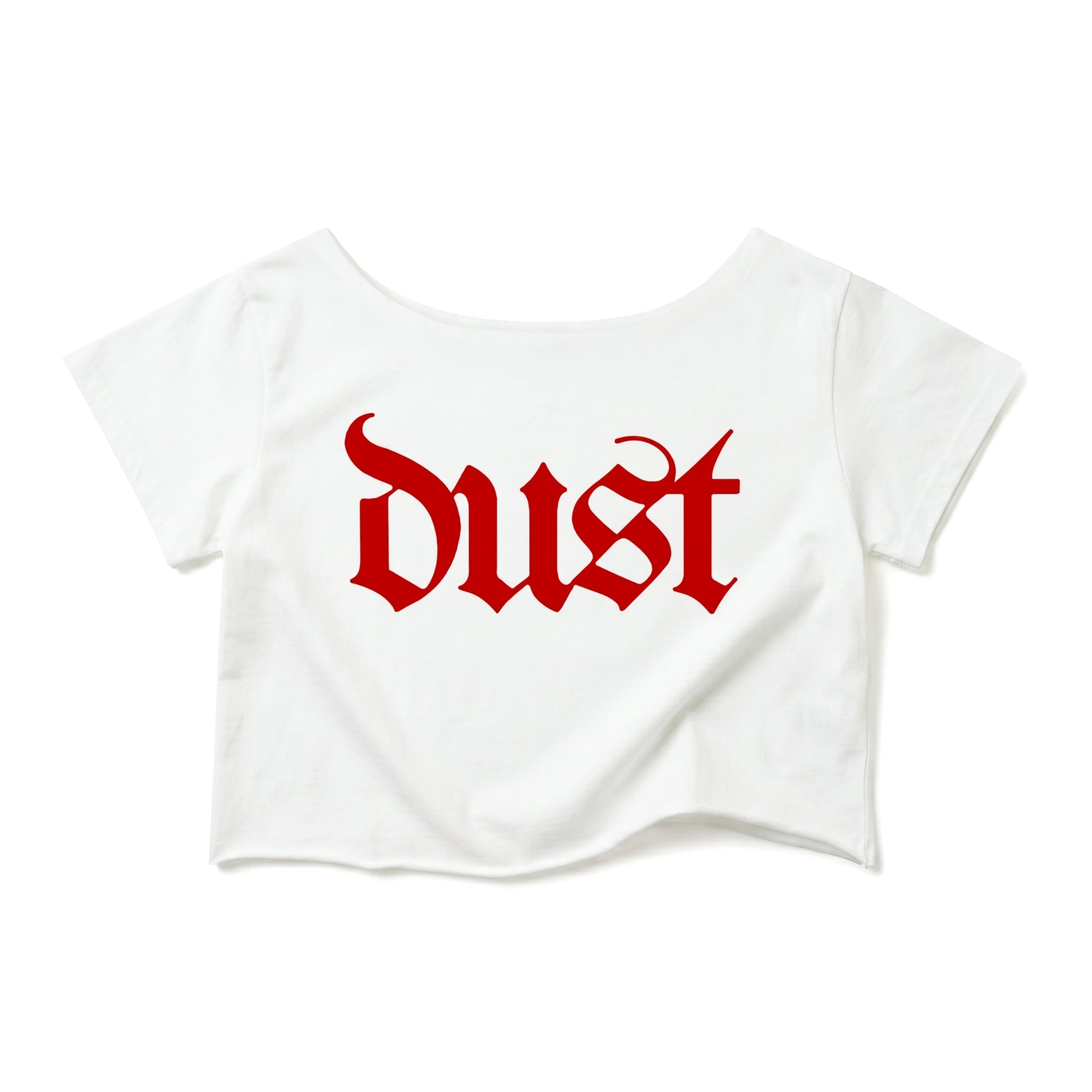 Cropped Off-Shoulder Logo Top