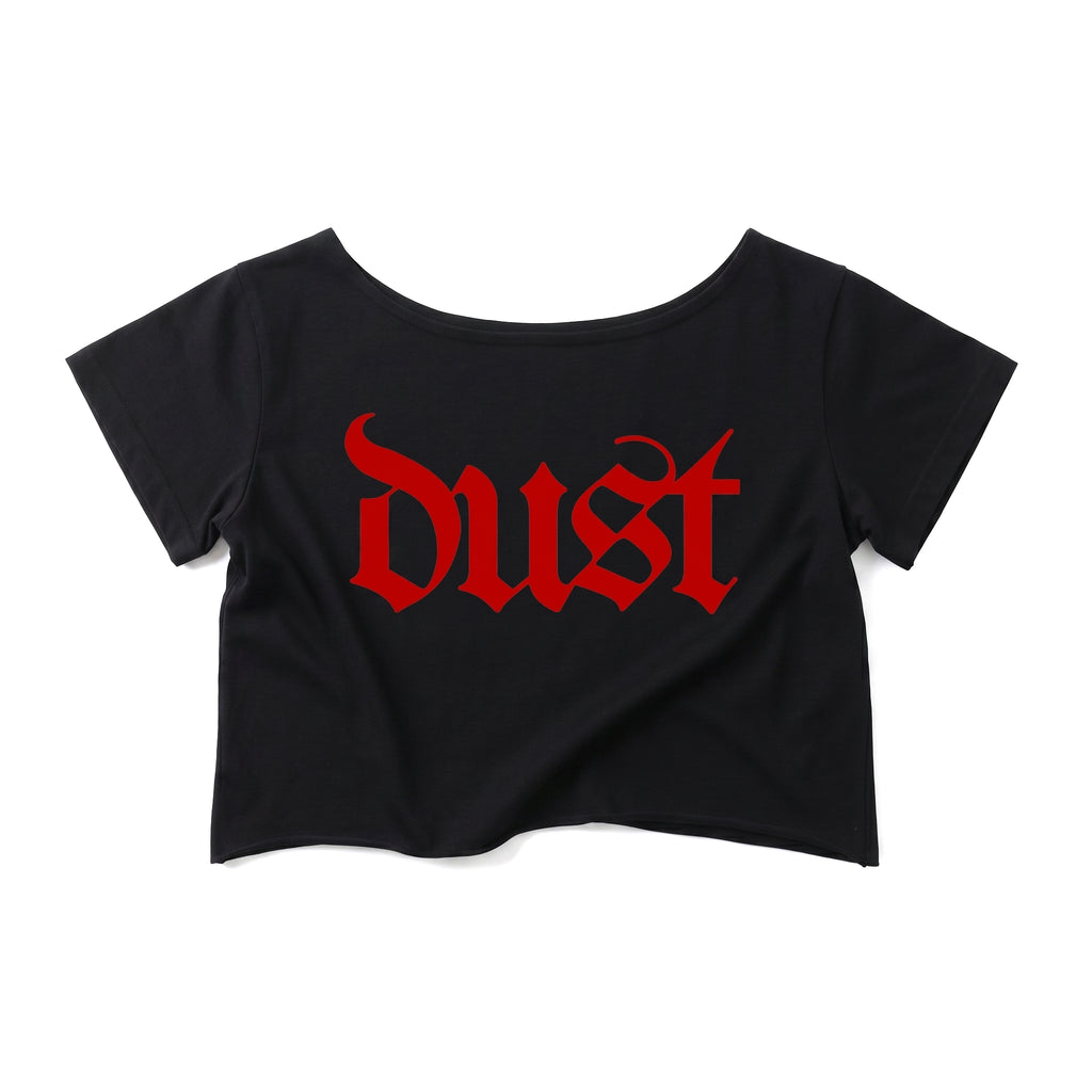 Cropped Off-Shoulder Logo Top