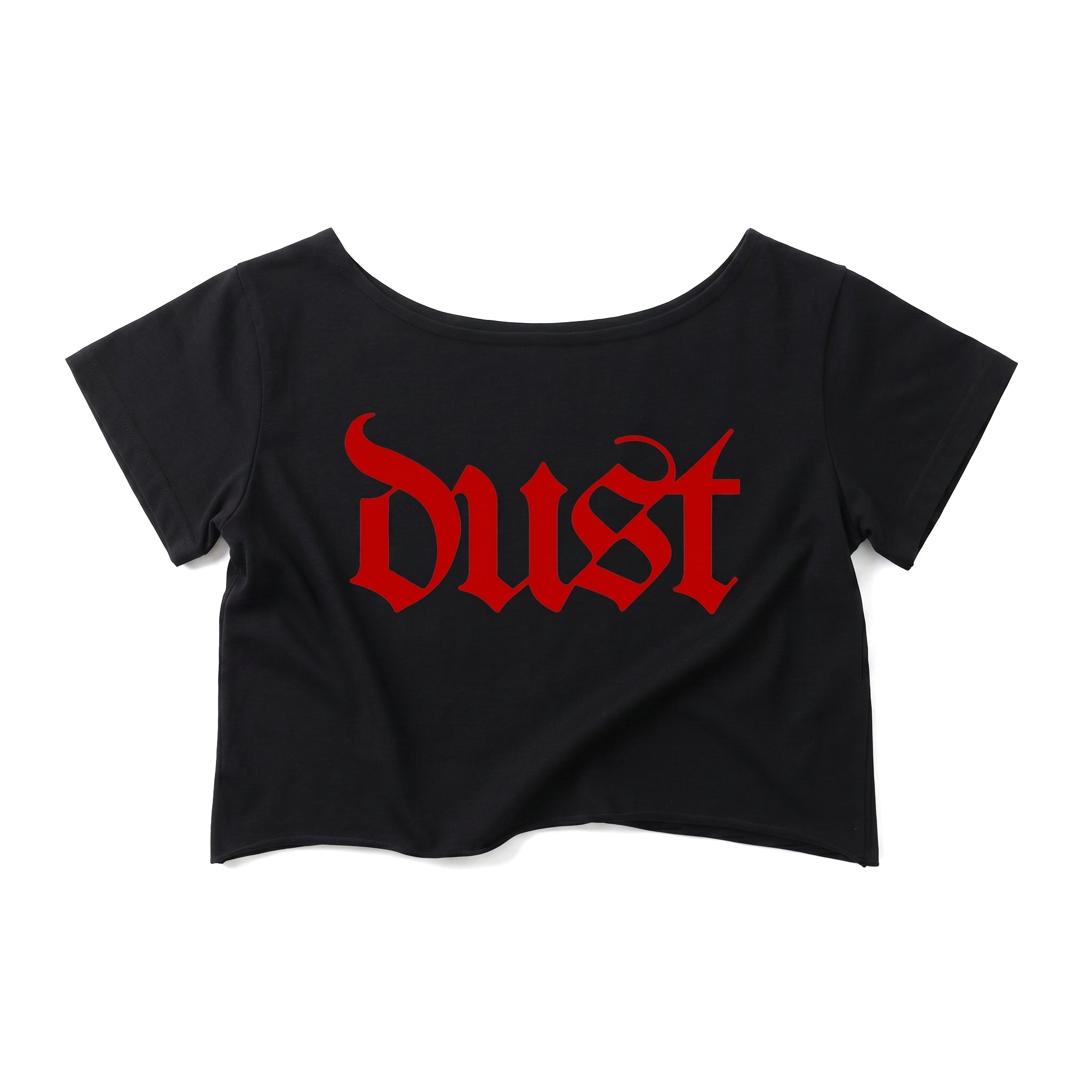 Cropped Off-Shoulder Logo Top