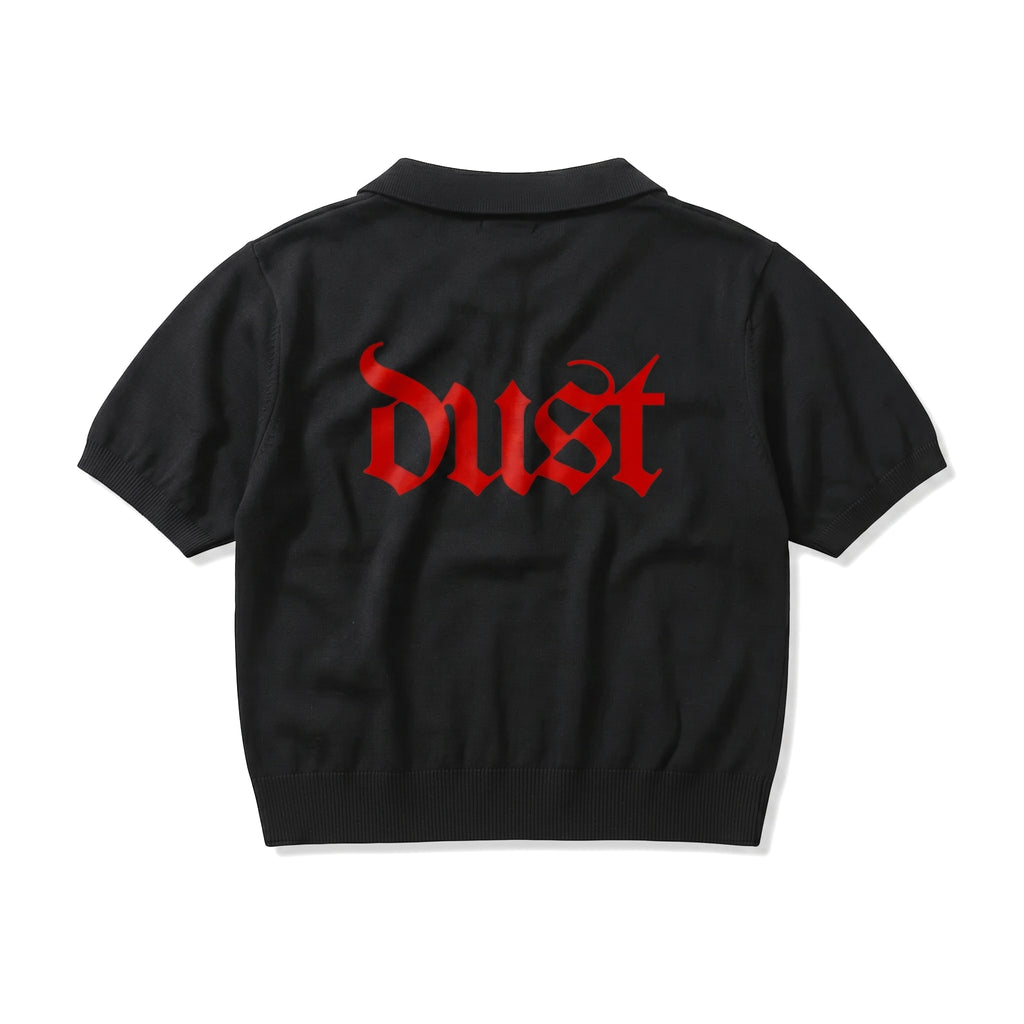 Cropped Knit Logo Polo