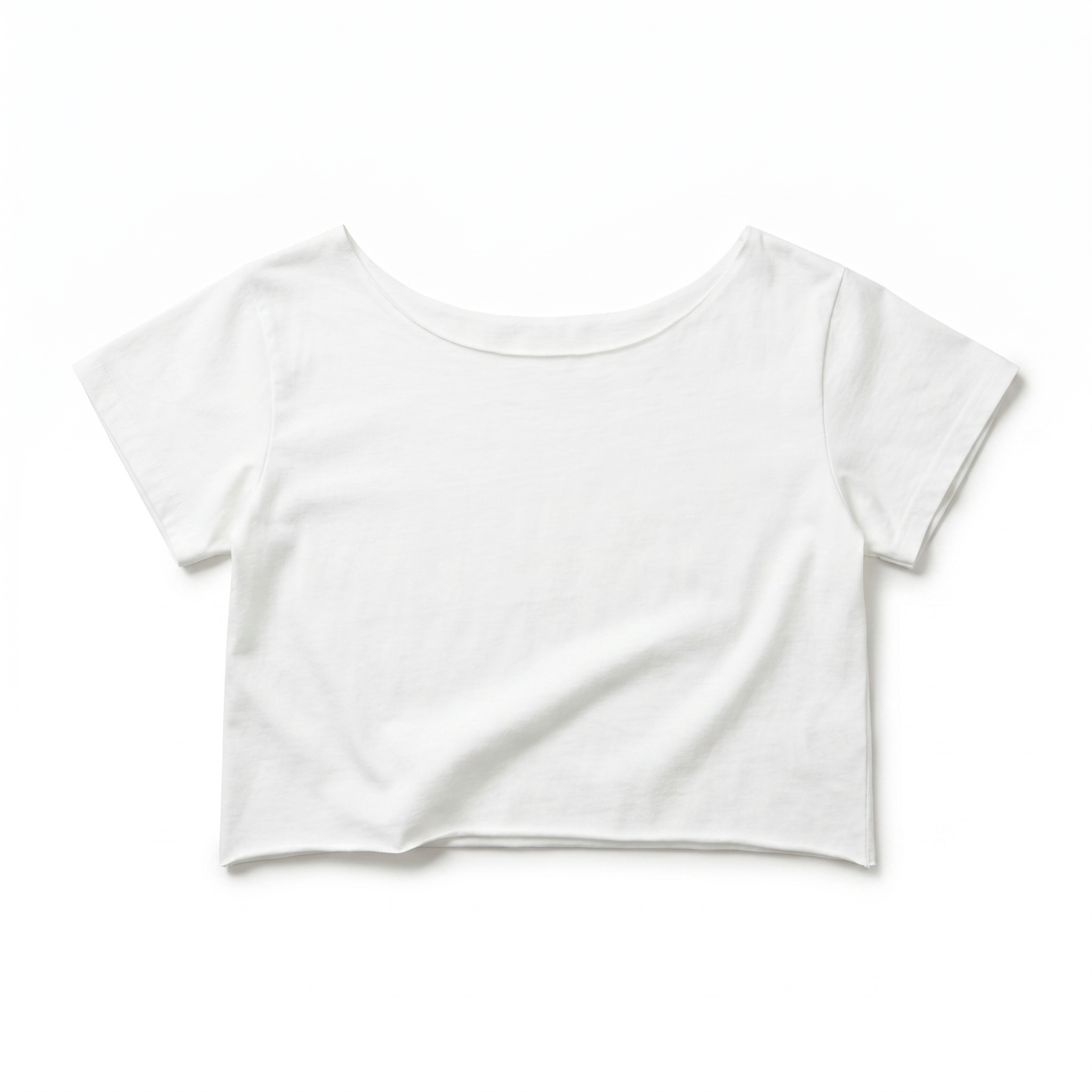Cropped Off-Shoulder Logo Top
