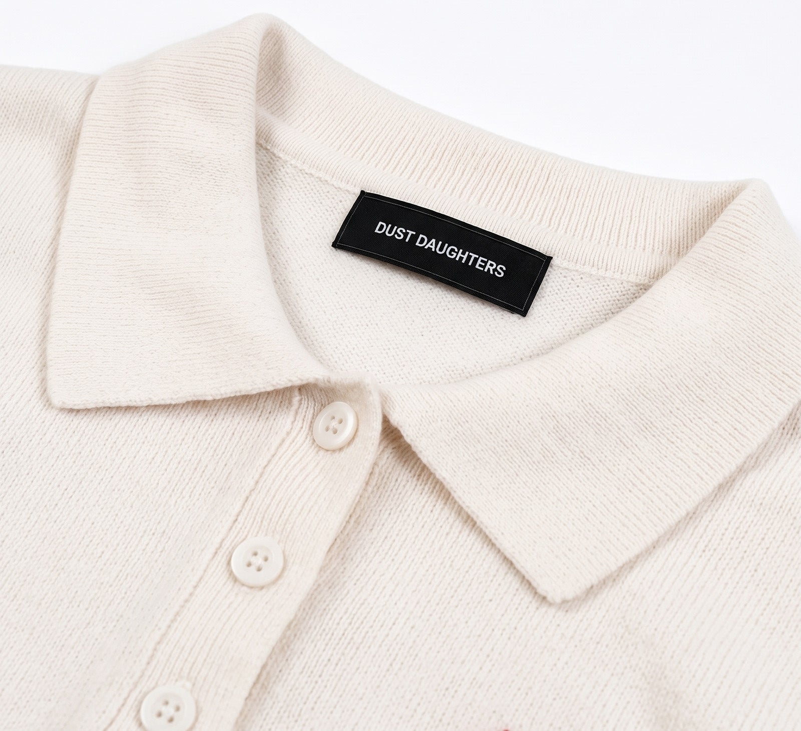Cropped Knit Logo Polo