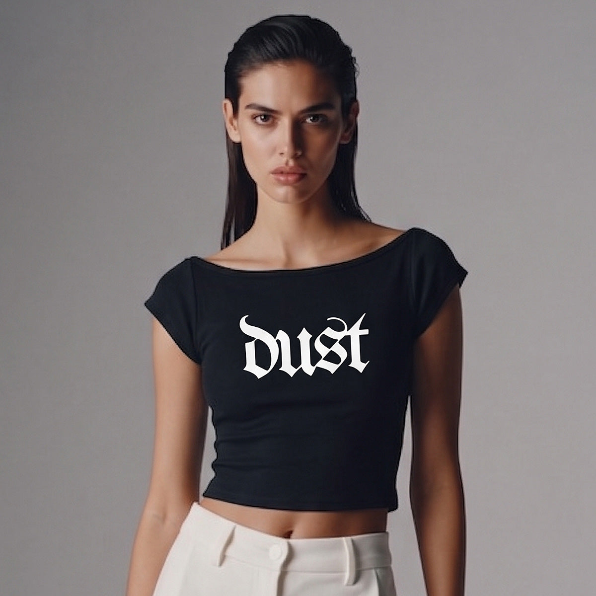 Wide Neck Logo Top