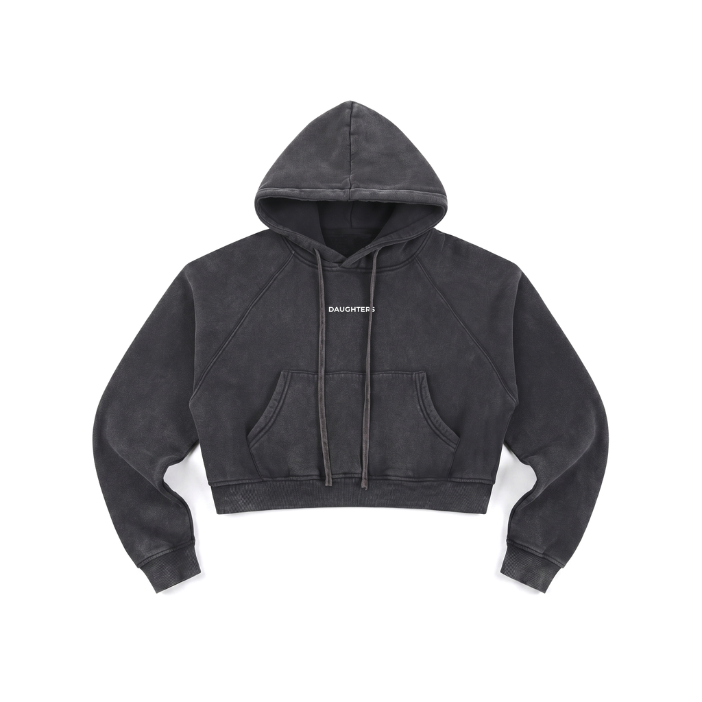 Cropped Bleeding Rose Hoodie