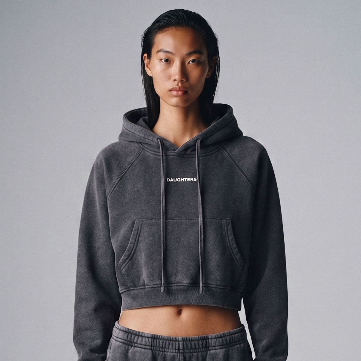 Cropped Bleeding Rose Hoodie
