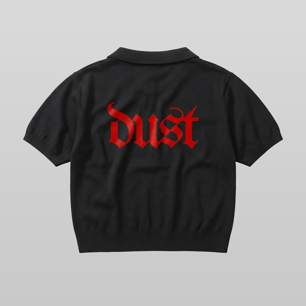 Cropped Knit Logo Polo