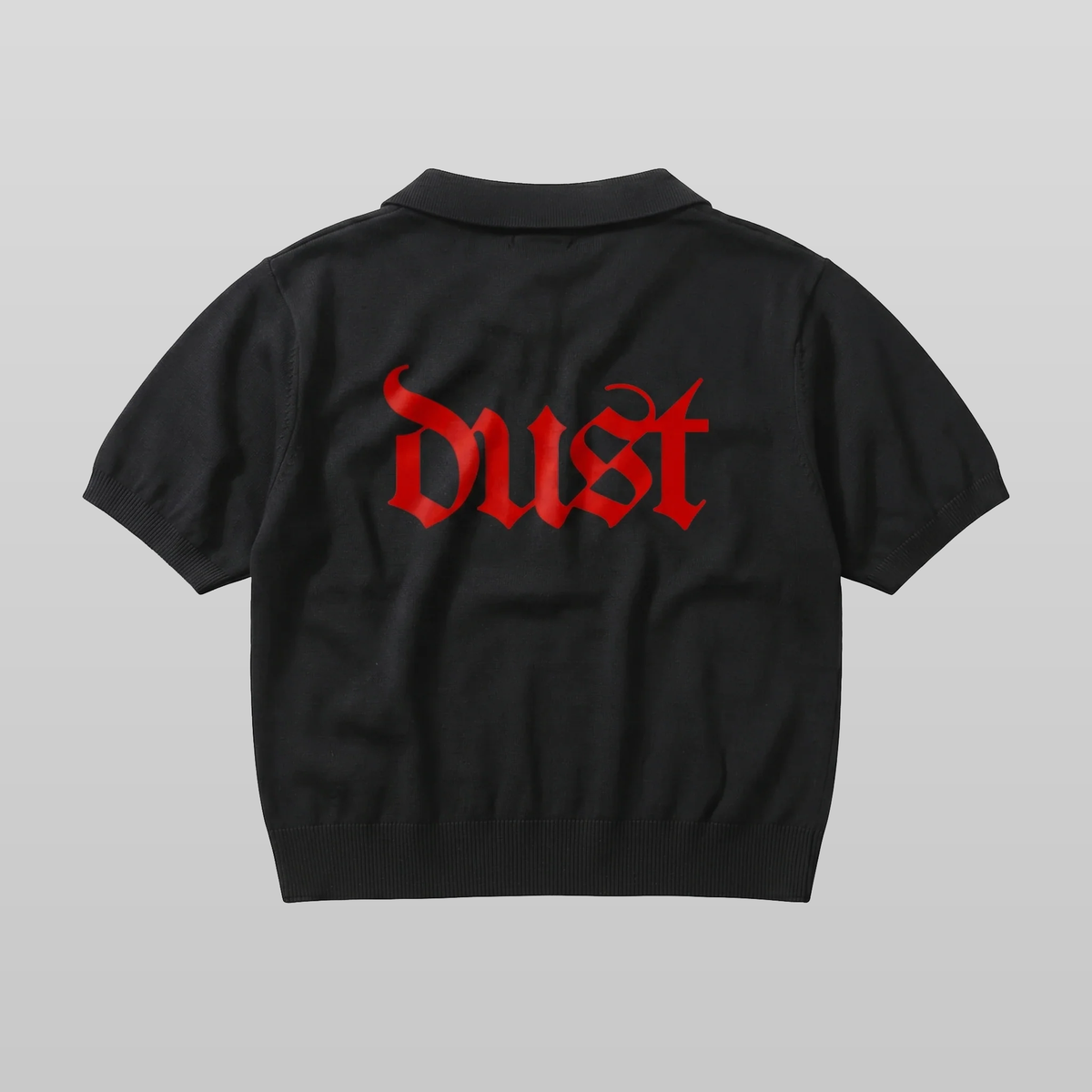 Cropped Knit Logo Polo