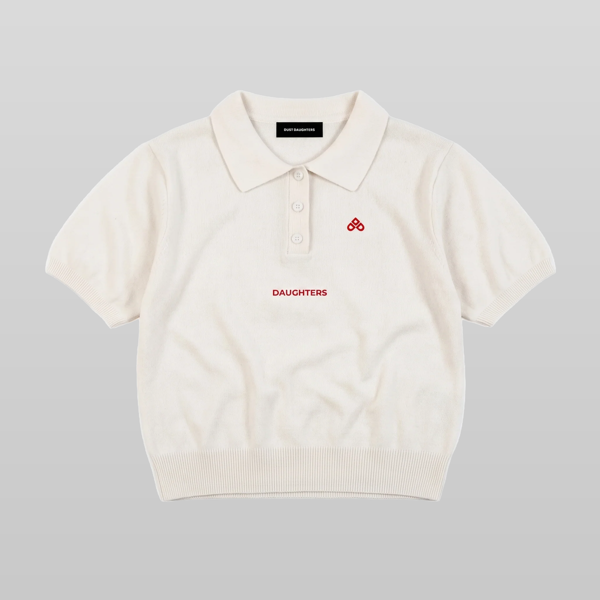 Cropped Knit Logo Polo