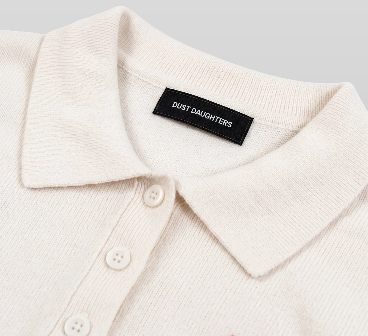 Cropped Knit Logo Polo