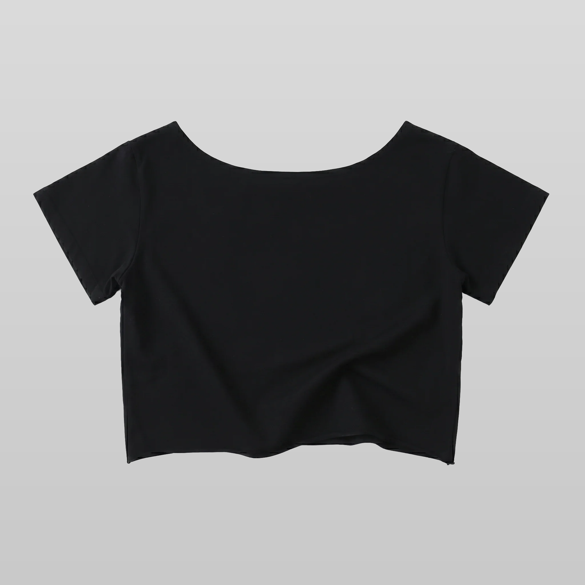 Cropped Off-Shoulder Logo Top