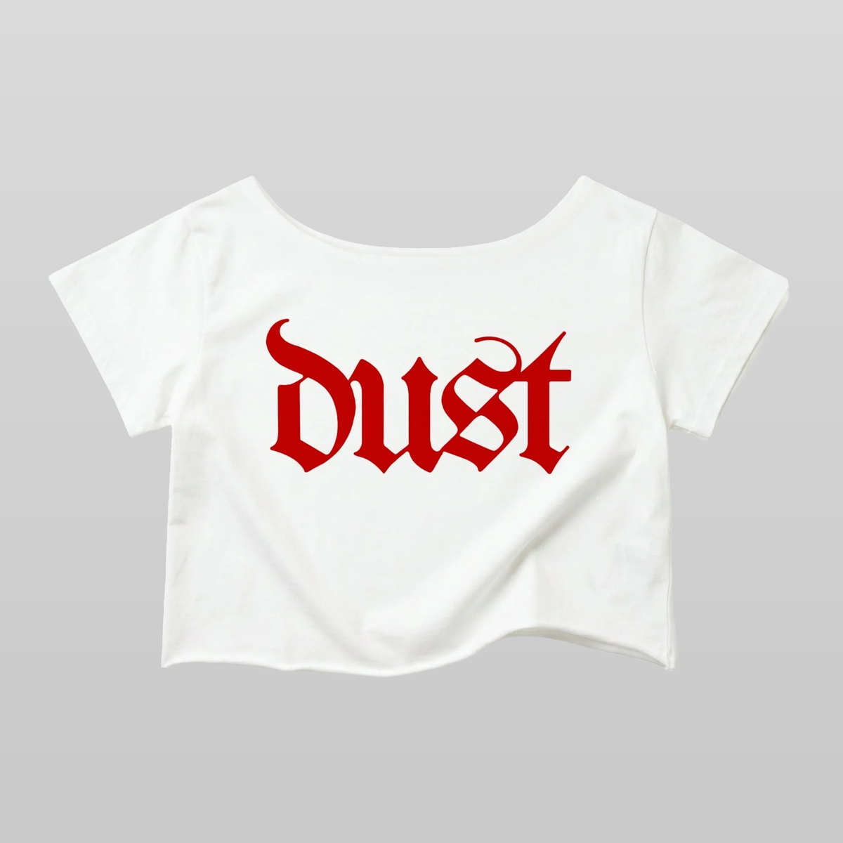 Cropped Off-Shoulder Logo Top