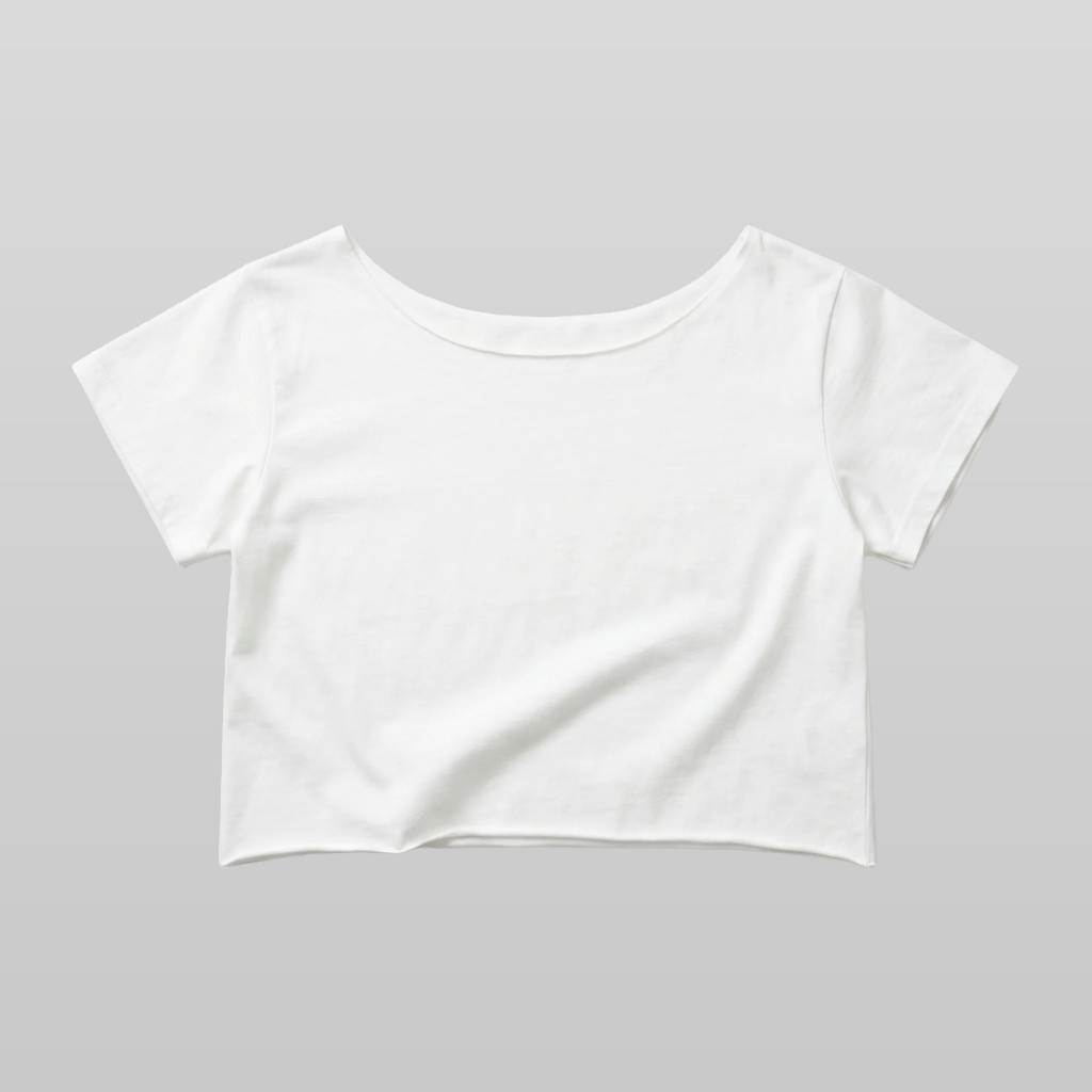 Cropped Off-Shoulder Logo Top