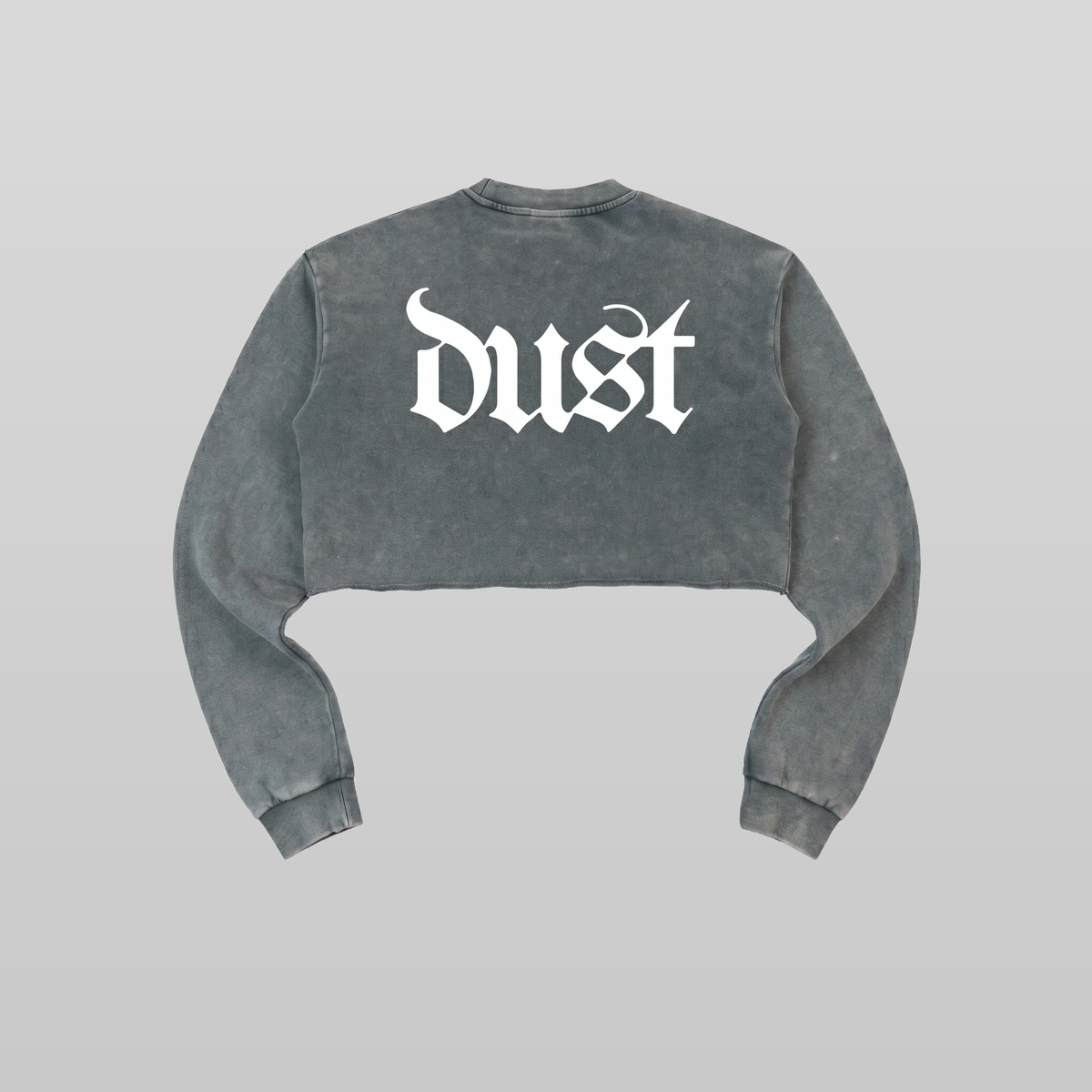 Cropped Raw Edge Logo Sweatshirt