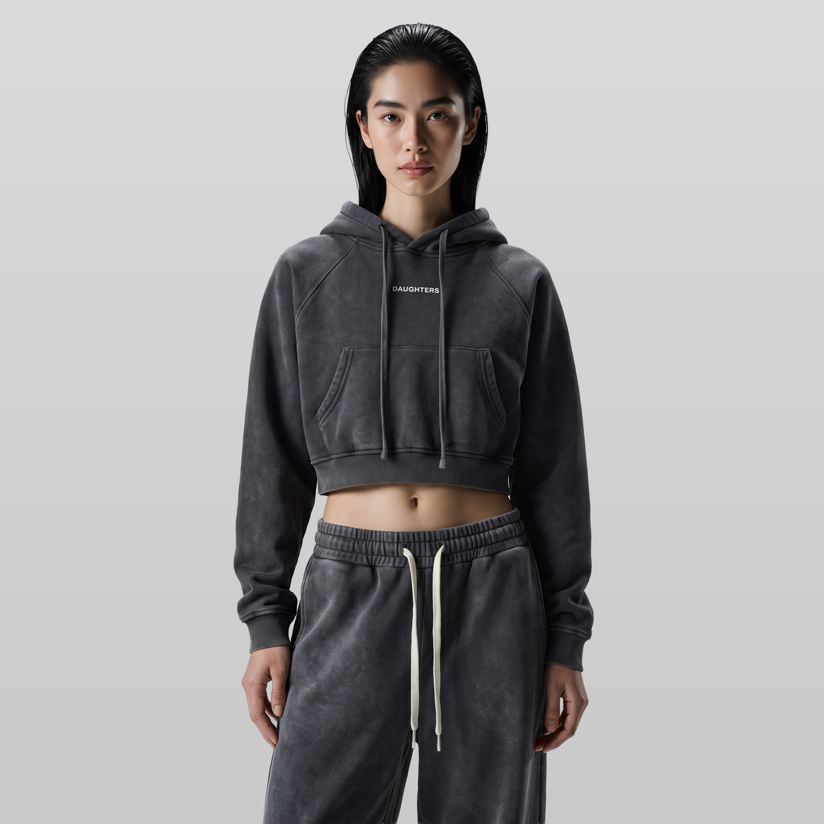 Cropped Bleeding Rose Hoodie